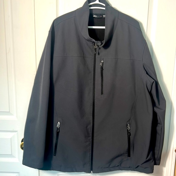 SWISS TECH MEN DARK GRAY SOFT SHELL FLEECE LINED JACKET IN SIZE 2XL - Picture 1 of 7